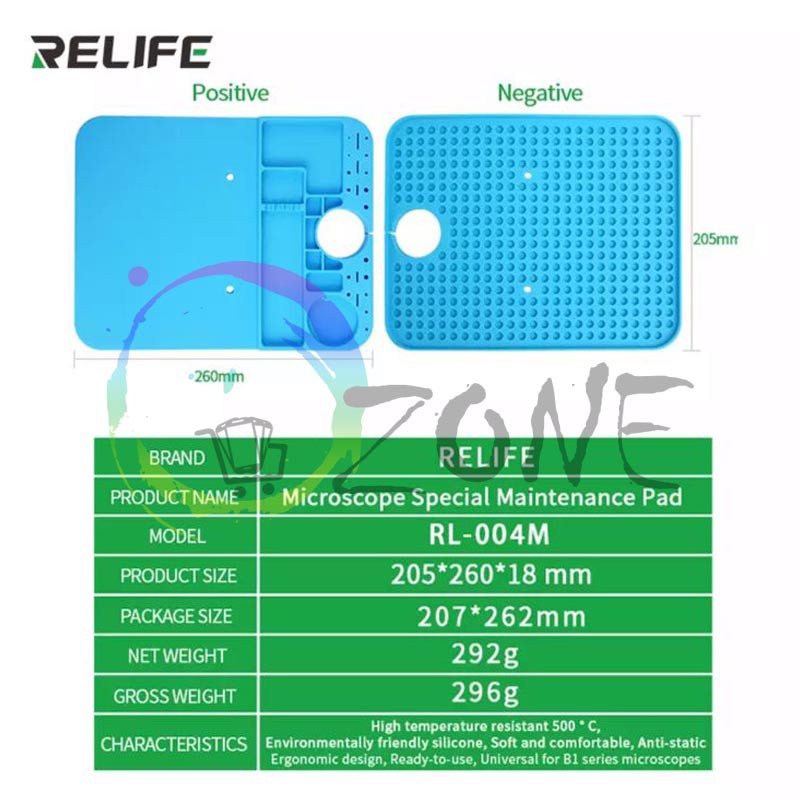 SERVICE PAD SILICONE RELIFE RL-004M B1 FOR MICROSCOPE