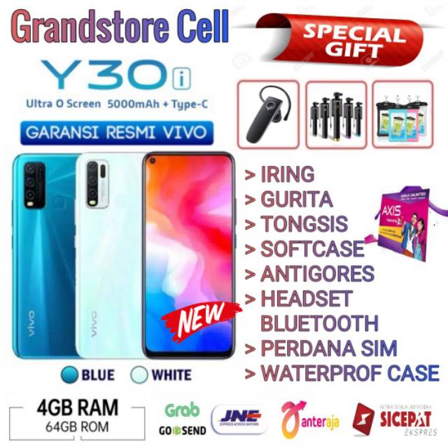 VIVO Y30i RAM 4/64 GB GARANSI RESMI VIVO INDONESIA