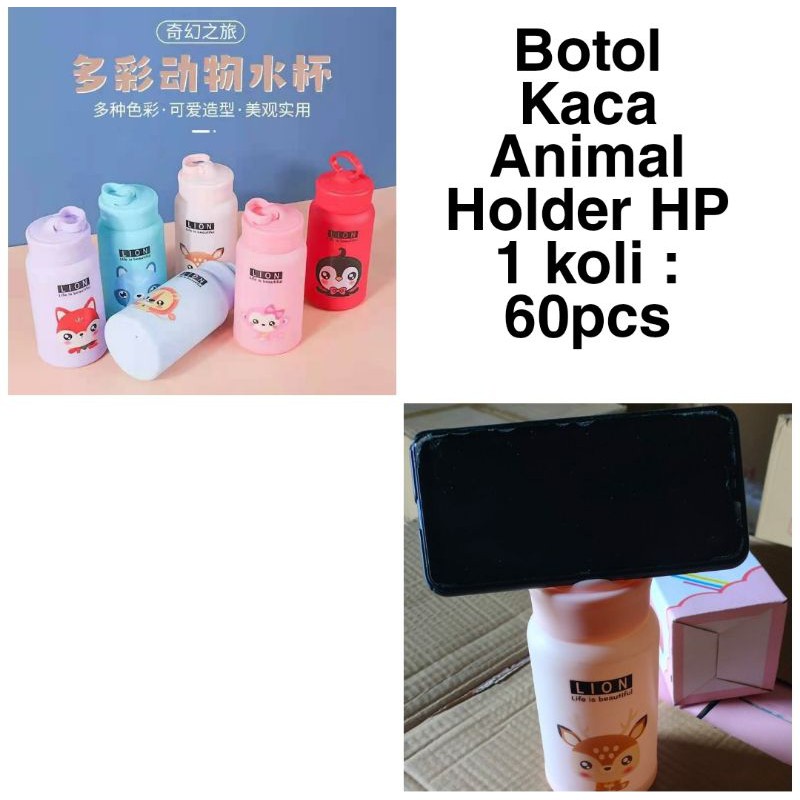 Botol kaca botol minum animal