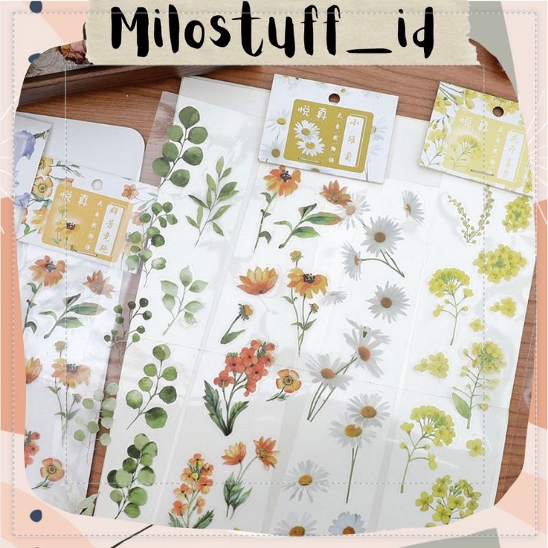 

[MILOSTUFF_ID]1 Lembar Sticker PVC Alam Tanaman Bunga Untuk Jurnal DIY Scrapbook--MS0161