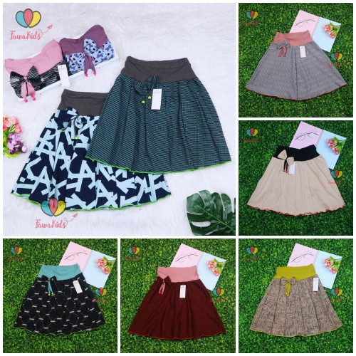 Rok Pita Bianca uk 6-7 Tahun / Motif Anak Perempuan Cewek Skirt Pendek Polos Import Best Quality