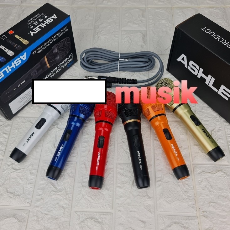Mic kabel Ashley New i200 i-200 ORIGINAL Vocal Karaoke Pidato Podcast