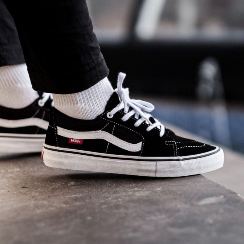 Vans Sk8 Low Pro Black White Original