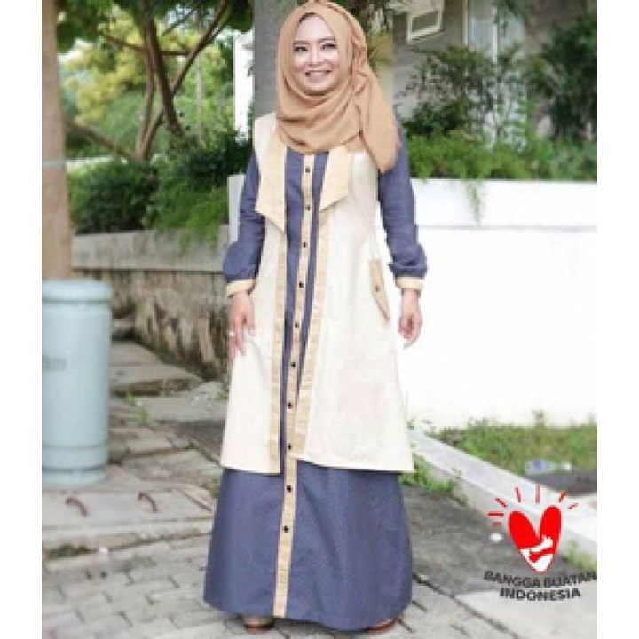 Gamis Syar'i Premium Motif Hawa MV - MH KTN 01