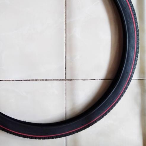 ➫ Ban Luar Sepeda Swallow ukuran 24 x 1.75 x 2 List Putih dan List Merah - List Putih ➾