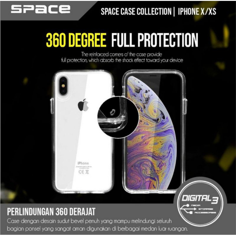 Military Case Space Iphone Xs Max Clear Casing Cover - UA