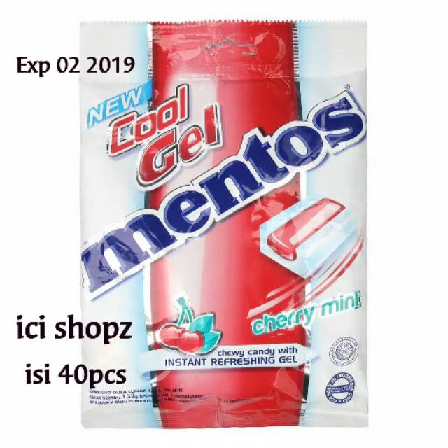 Permen mentos cool gel cherry mint