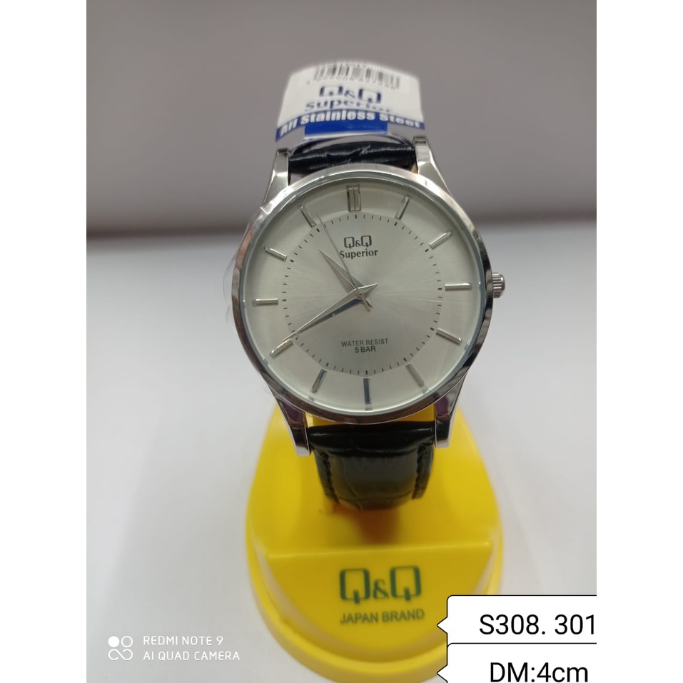 Jam Tangan Pria Casual Business Rantai Stainless Steel Analog Original Q&amp;Q QnQ QQ S308 S308J Series