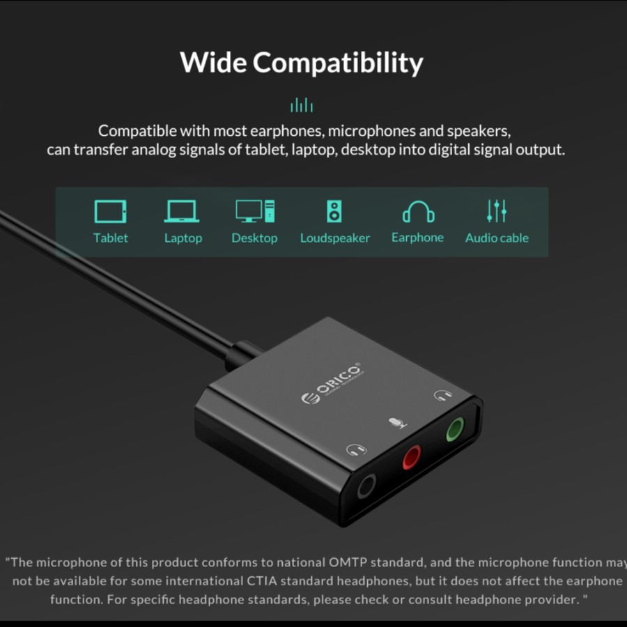 Soundcard Orico SKT03 - Sound Card USB 2.0 - Soundcard External USB - Sound Card Orico SKT03