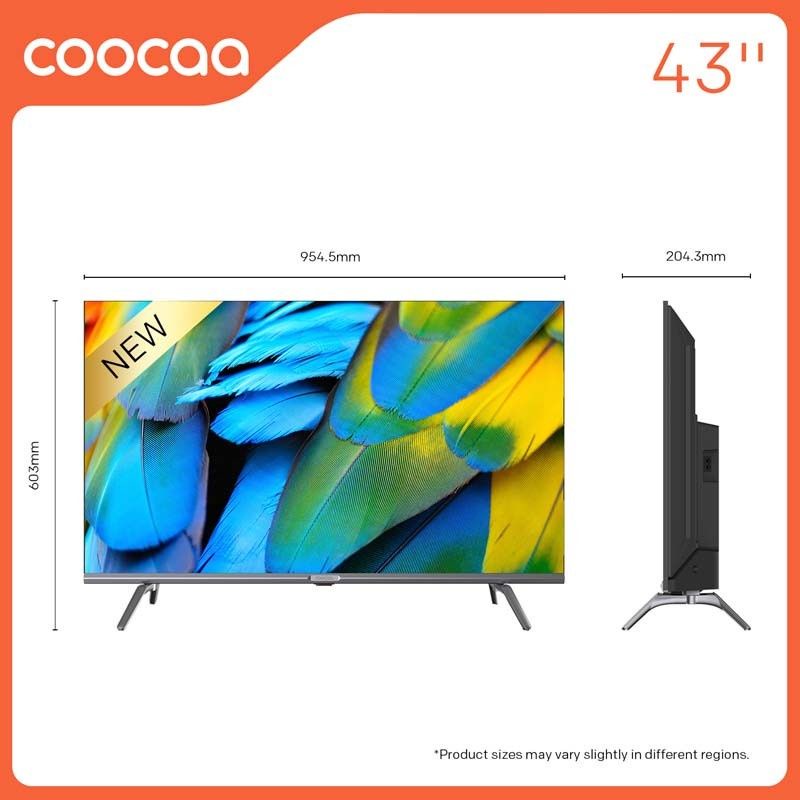 COOCAA 43 SMART ANDROID 9.0-YOUTUBE - NETFLIX - TV COOCAA 43S3G