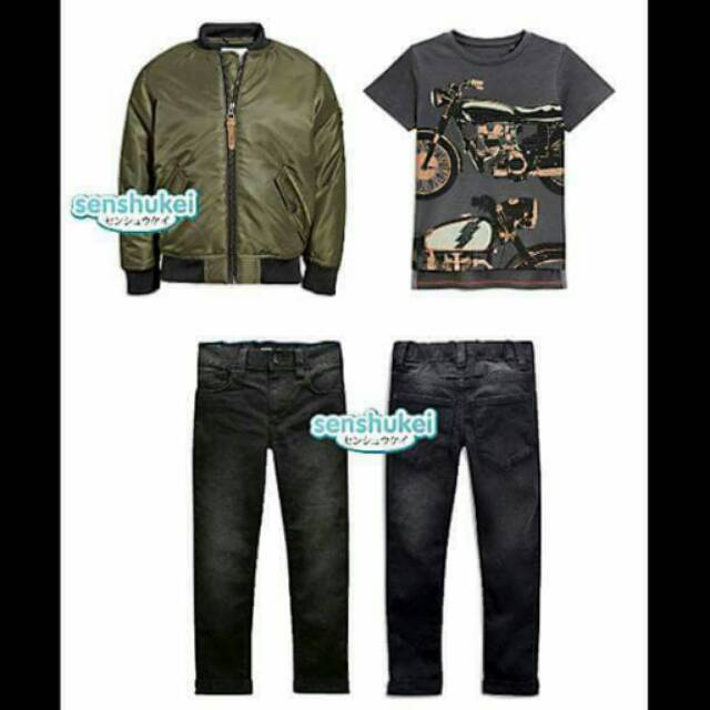 Setelan Jaket Anak Cowok Mr .Harley Group Set 3in1 (jacket, baju, celana)