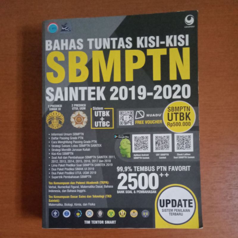 

Kisi-kisi SBMPTN Saintek 2019-2020 (700+ hlm)