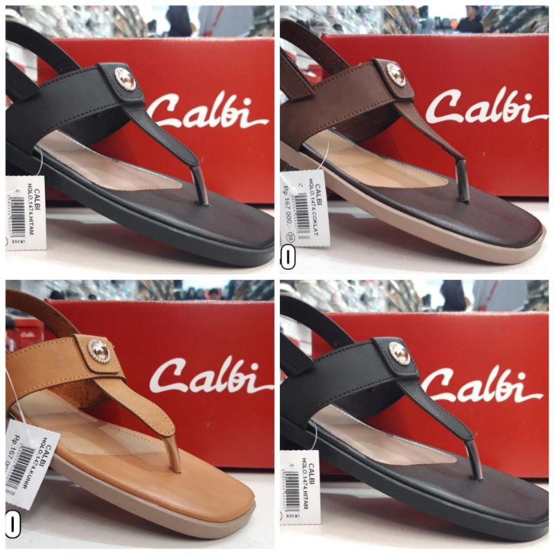 sandal calbi ori/sandal calbi model terbaru/sandal calbi teplek/