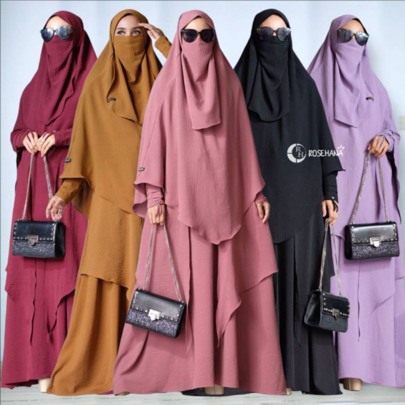 Gamis Cadar Az Zahra Gamis set syari free Cadar Original Rosehana