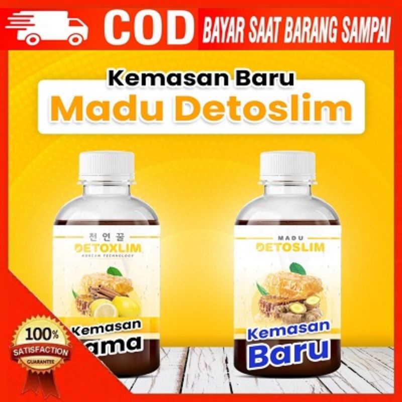 Cod Detoslim Asli original Detoxlim Madu Perontok Lemak Madu Diet Herbal Madu Pelngsing Detoks Bisa 