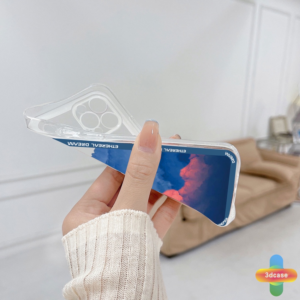 Soft TPU Case Compatible For IPhone 13 12 11 PRO MAX 6 7 6S 8 Plus X XR XS MAX 11 12 13 mini Se 2020 6SPlus 7Plus 6Plus 8Plus XSMAX A15 A16 A9 A5 A7 A5S Y12 Y20 Y15S A12 A03 Ins Colorful Clouds Transparent Case