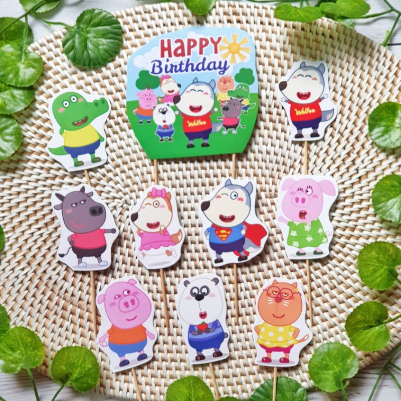 Wolfoo Birthday Cake Topper 1 set