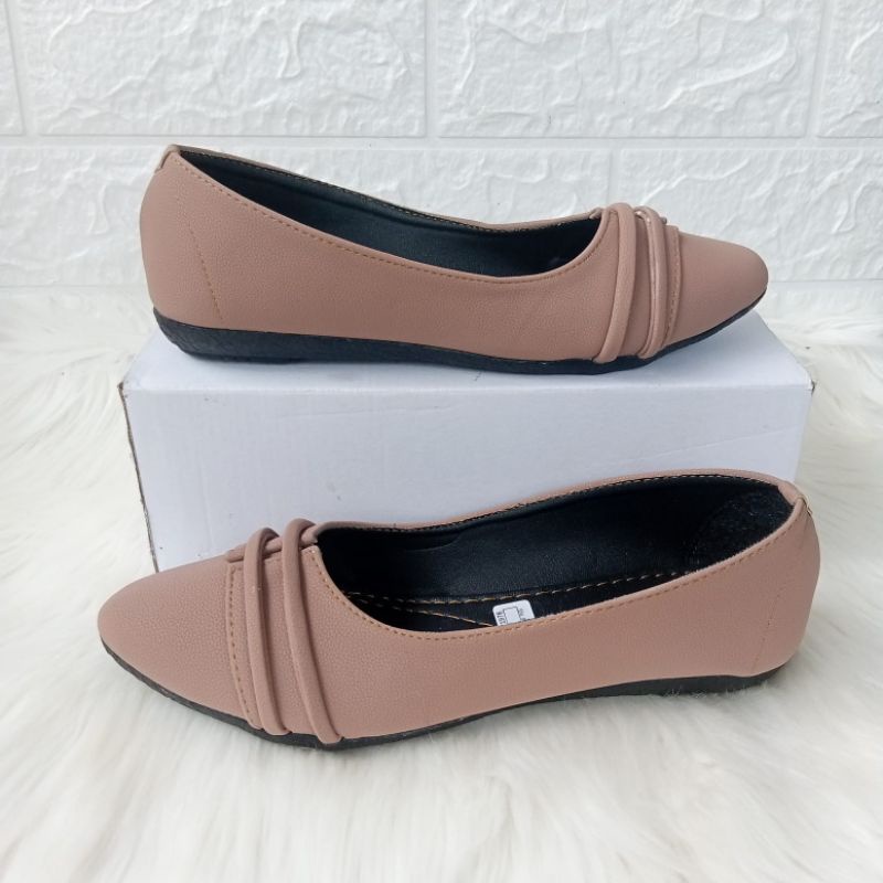 Sepatu Balet Kerja Santai Kasual Slip On Flatshoes Murah Terbaru bisa COD