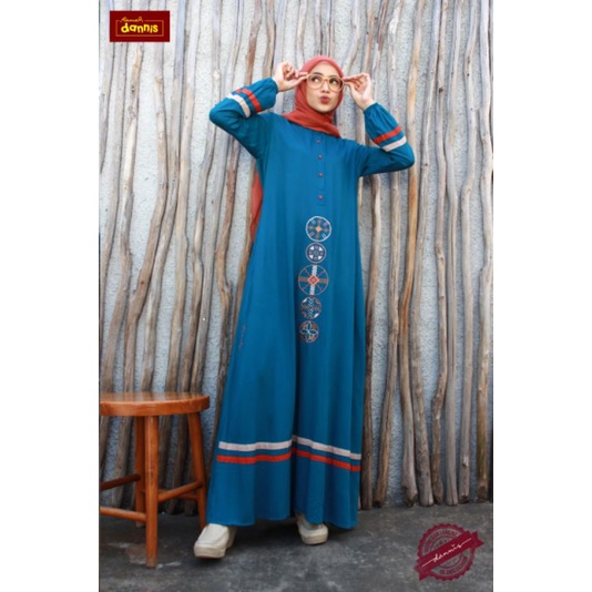 GAMIS ABAYA DANNIS BIRU,PINK,OREN (FREE MASKER)