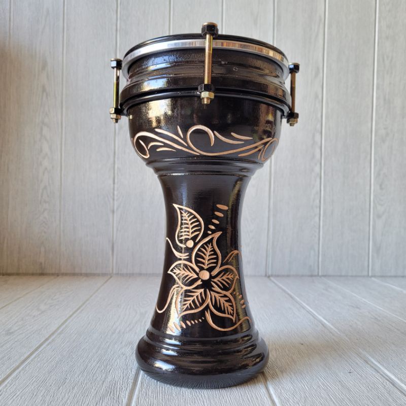 Termurah Dumbuk Pinggang Calti Darbuka 6 inch Motif Ukir Berkualitas Bonus Kunci L