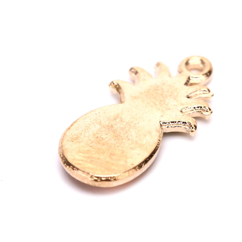 Hbid 10Pcs / Set Liontin Bentuk Nanas Bahan Alloy Untuk Membuat Perhiasan DIY