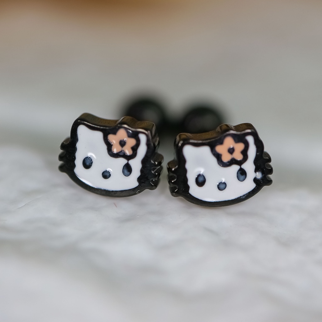 Anting baut hellokitty titanium anti karat korea fashion - ercassia