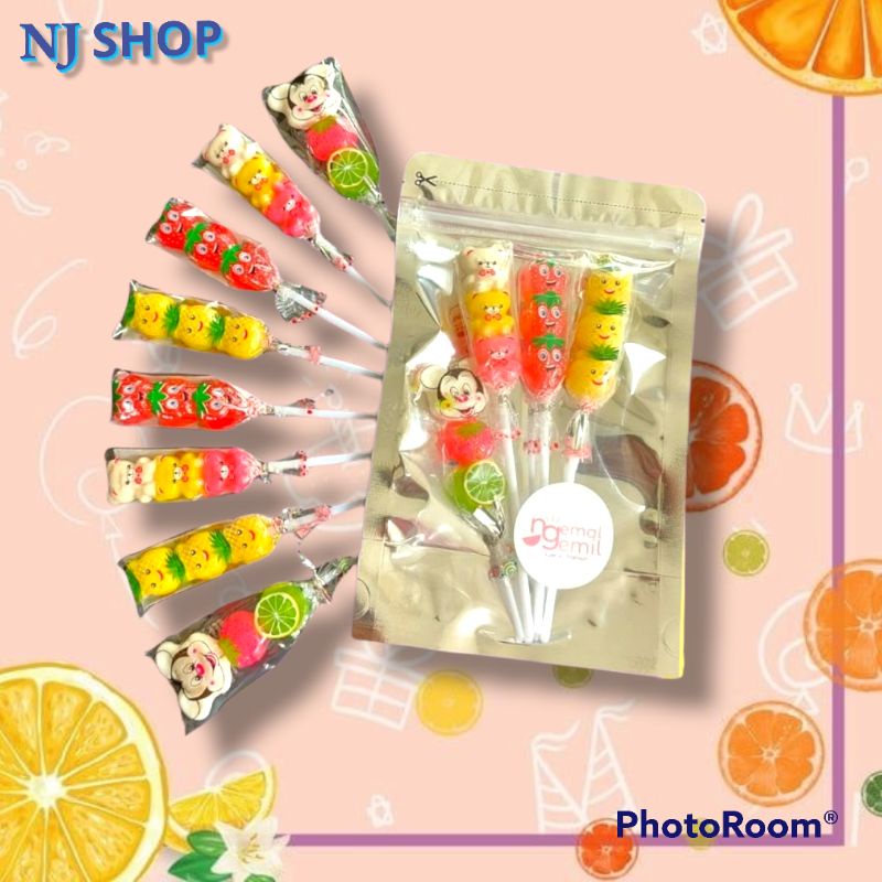 

[Permen Original] - Lolipop susun 3in1 mixed / lolipop karakter lucu mixed / lolipop 3in1 disney mix buah - (Harga 1 pack)
