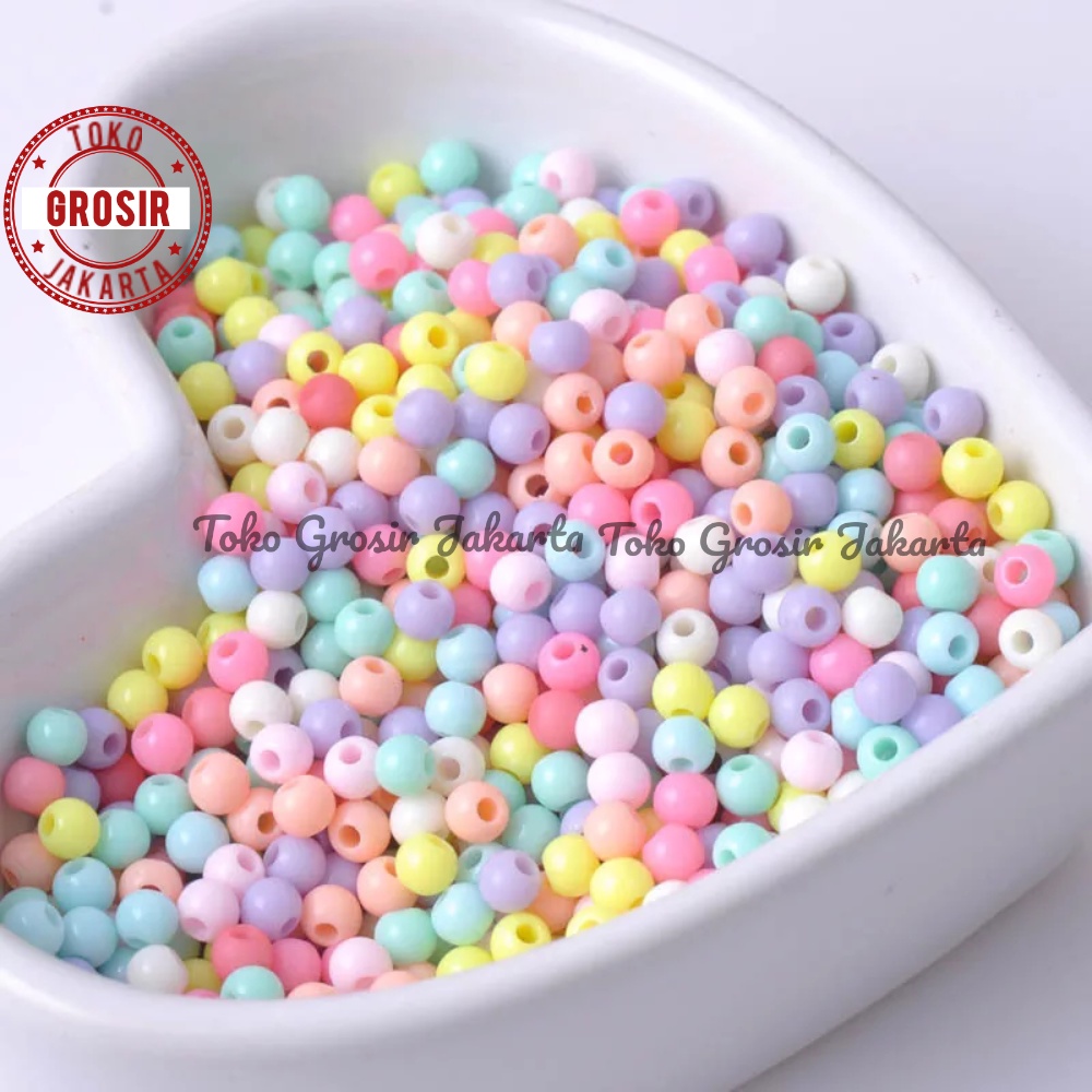 Manik Manik Mote Pastel Mote Susu Aneka Motif Bahan Kerajinan DIY