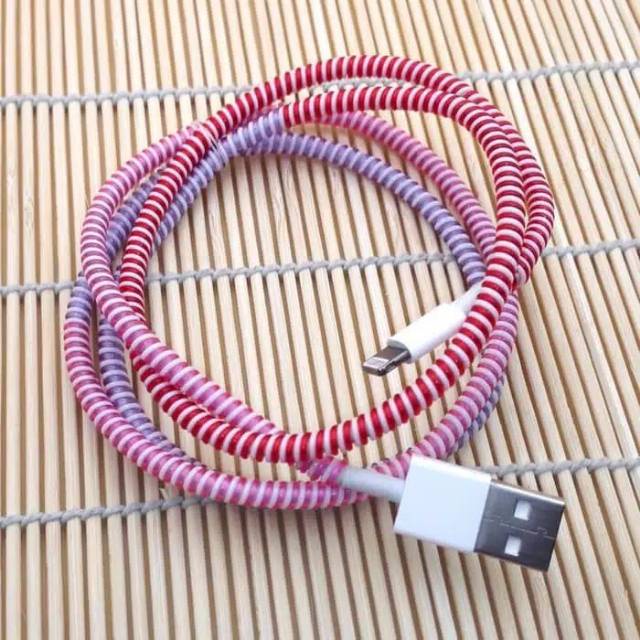 (NCS) [10 gr] Pelindung Kabel SPIRAL Pengaman Kabel Charger Warna / Cord Protector Cable Casing Bagus