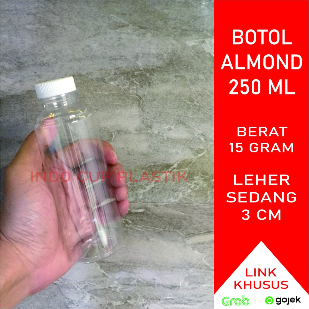 Botol Almond 250 ml / Botol Plastik 250 ml Almond (15gr) | Shopee Indonesia