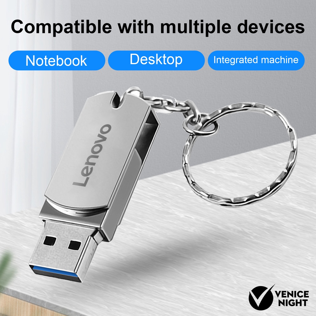 LENOVO (SF) Flashdisk Usb 3.0 High Speed 128GB 256GB 512GB 1TB 2TB Anti Air Untuk Komputer