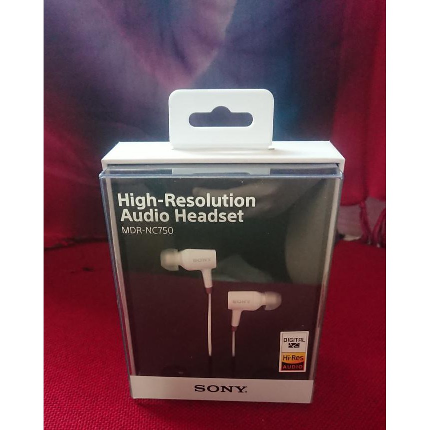 Termurah Earphone Sony Mdr Nc750 Hires Audio Putih Earphone Shopee Indonesia