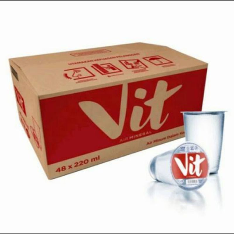 Jual Air Mineral Gelas Vit 220ml 1 Dus Karton Shopee Indonesia