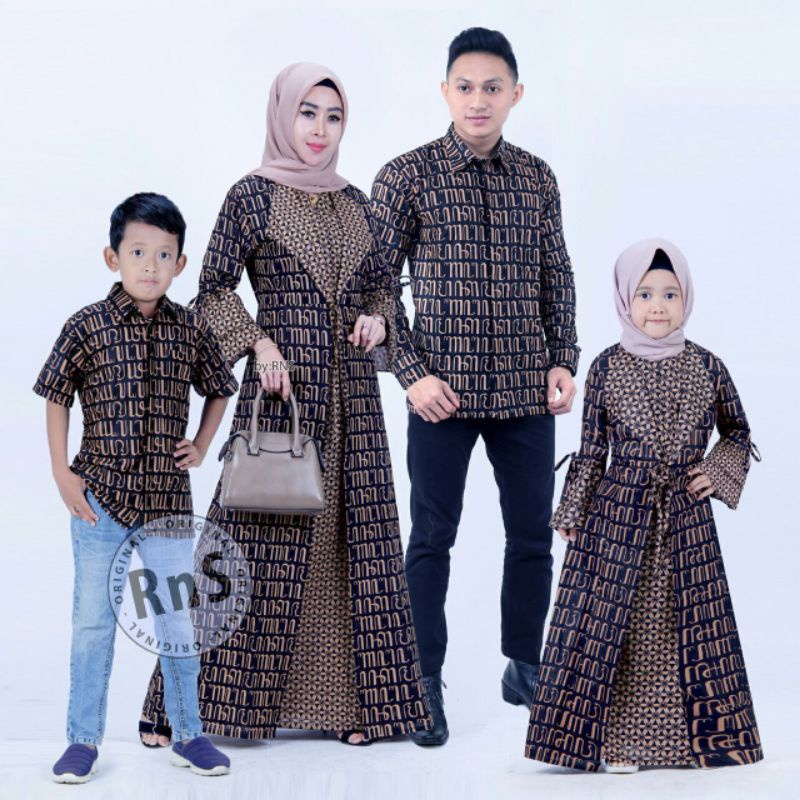 COUPLE KELUARGA JAZZY ,GAMIS BATIK LONCENG