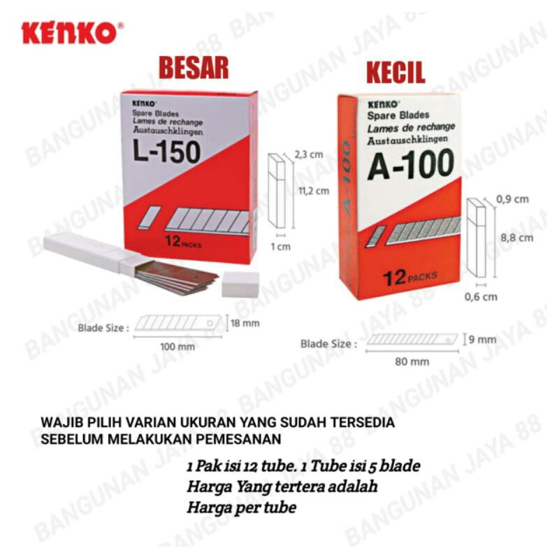 

Isi Cutter Kenko-Cutter Refill 5pcs-Isi Ulang Karter