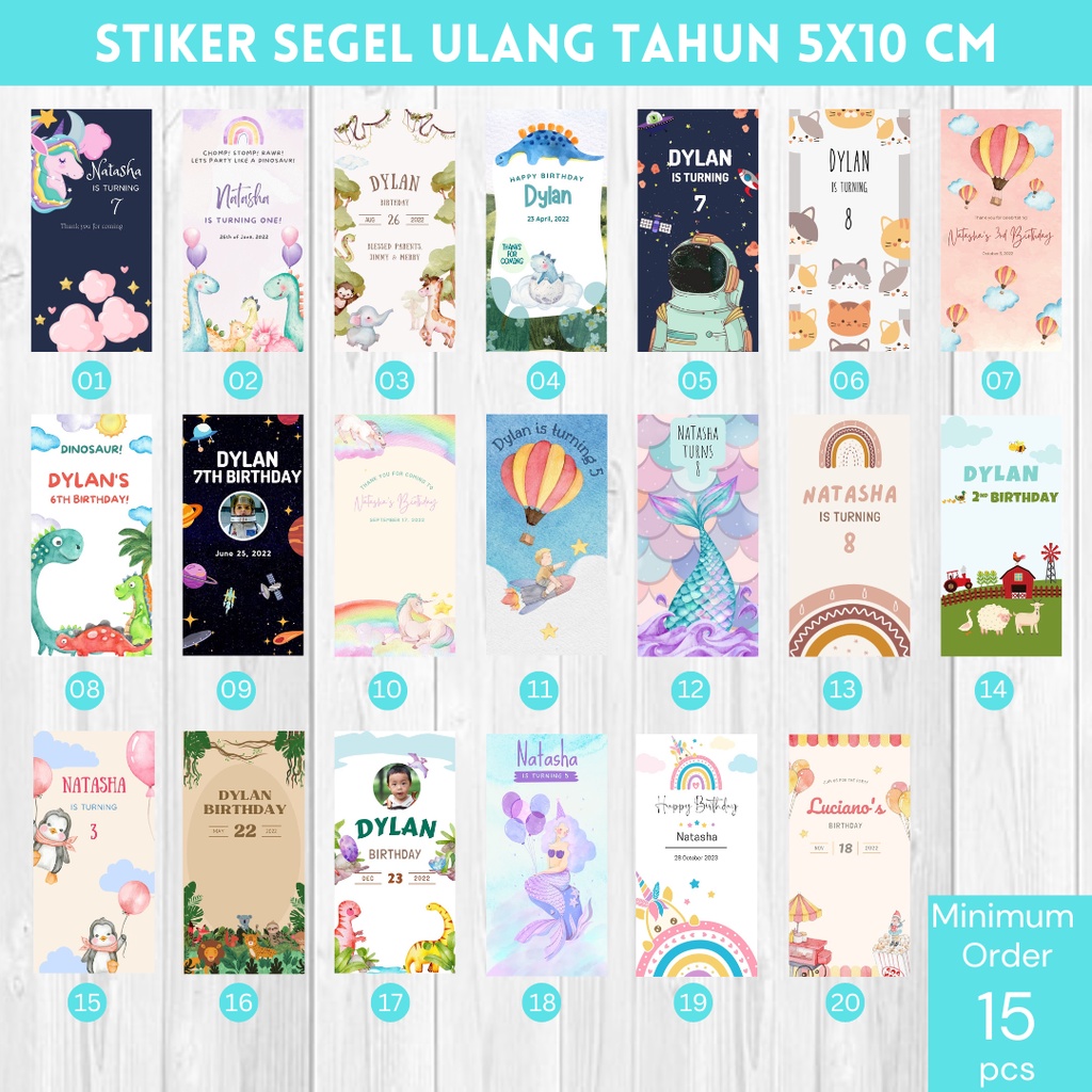 

Stiker Segel Box Packaging Hampers Ulang Tahun Anak Custom Label Box Packaging | Sticker Label Makanan