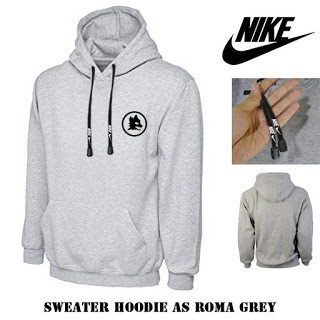 SWEATER HOODIE AS ROMA ABU LIS HITAM