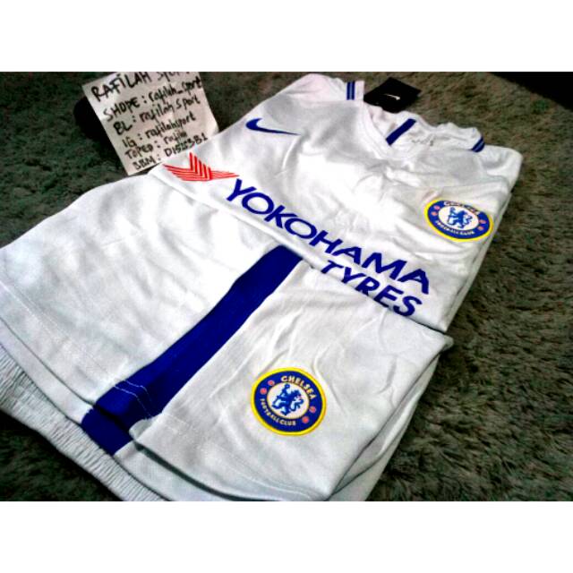PROMO JERSEY CHELSEA AWAY 2017-2018 1 SET BELI BAJU GRATIS CELANA