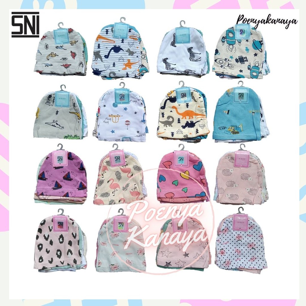 Topi Bayi Newborn Premium 5 in 1, Topi Kupluk Bayi SNI 1 set isi 5 pcs TP17