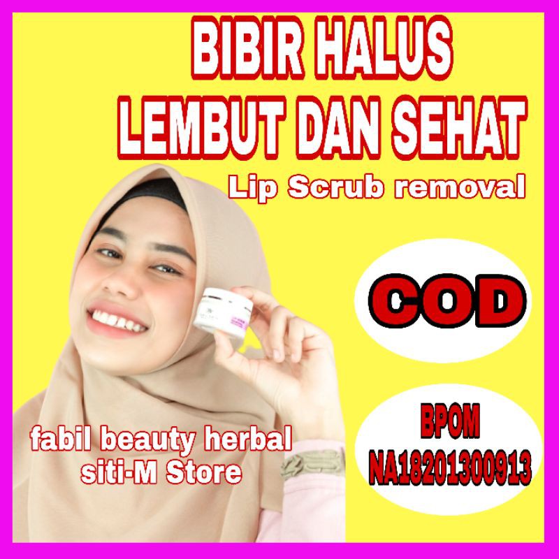 (BAYAR DITEMPAT) LipScrub Herbal Aman Bpom Bibir Pecah-Pecah Bibir kering Dna Hitam