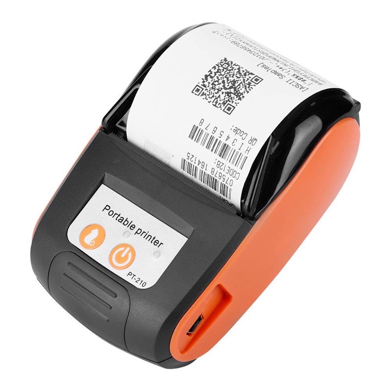 GOOJPRT POS Bluetooth Thermal Receipt Printer 58mm - Black/Orange