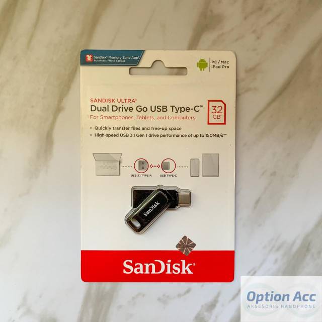 Flashdisk OTG, Dual Drive Go USB Type-C (32 GB)