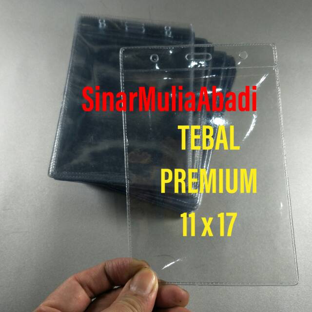 

Plastik Name Tag 11x17 Tebal PREMIUM / Kantong Panitia / Tanda pengenal / Pak isi 100
