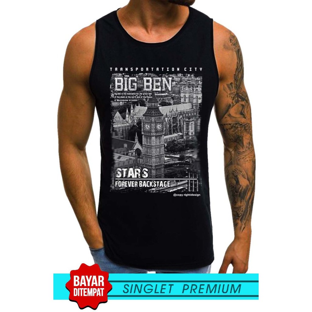 SINGLET LEKBONG PRIA (BIG BEN) / SINGLET LEKBONG GYM /LEKBONG / SINGLET/KAOS DALAM PRIA/KUTANG