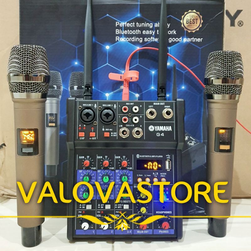 MIXER MIC AUDIO YAMAHA G4 FREE 2 MIC WIRELESS PAKET