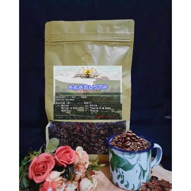 

biji sangrai kopi (arabusta) Arabika Robusta (natural) roaster