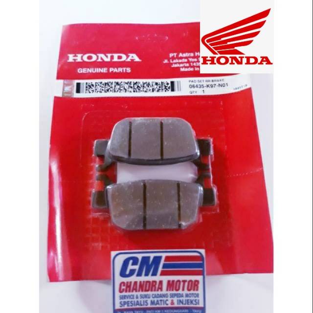 Discpad / kampas cakram belakang pcx 150 lokal  06435-K97-N01 asli HGP HONDA