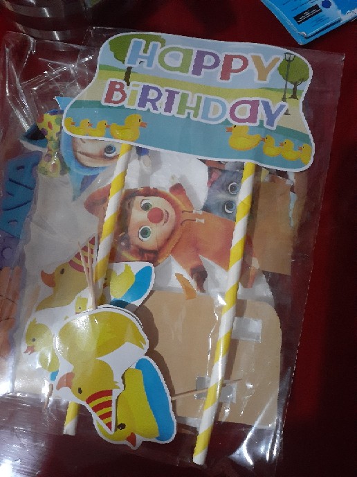 Hiasan Kue Cake Topper Birthday C1 Booba Isi 7