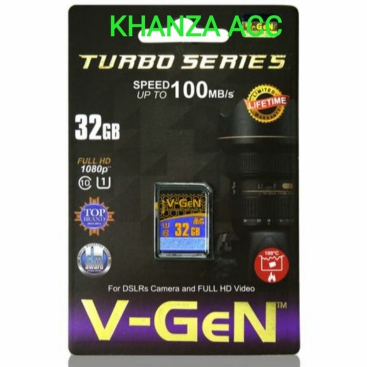 KHANZAACC SD CARD VGEN TURBO 32GB CLASS 10 MEMORY KAMERA