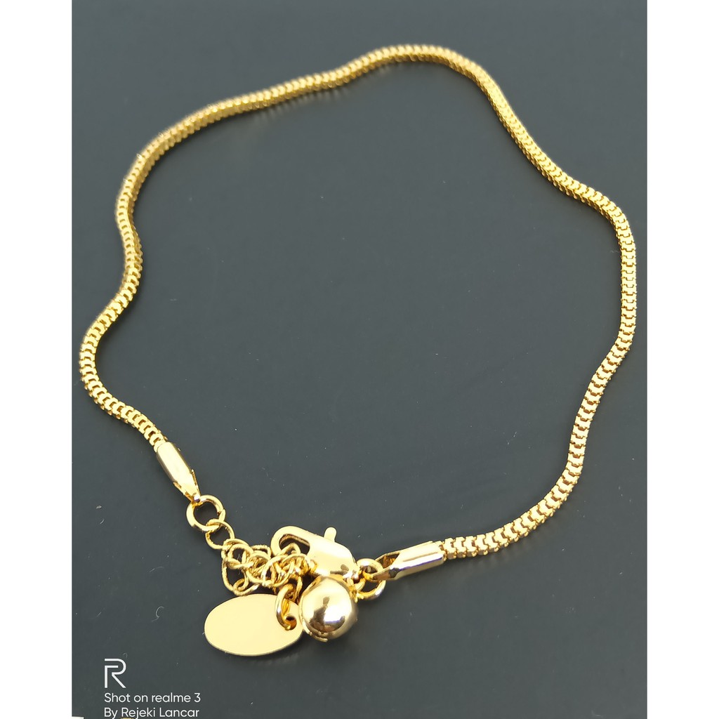 GELANG KAKI XUPING /  MILANO KACA / BANGLE LAPIS MAS 24k